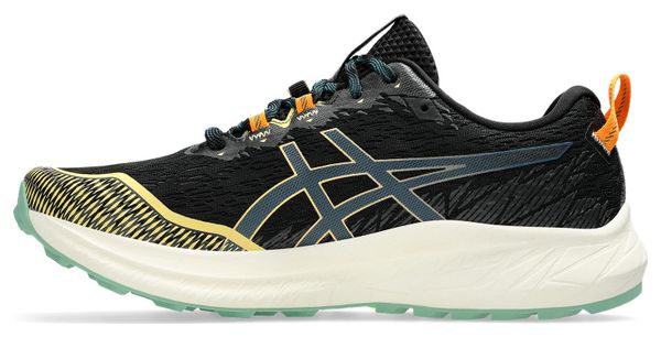 Asics Fuji Lite 4 Black Yellow Trail Running Shoes