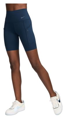 Pantalón corto Nike Go High Rise 8in Azul, Mujer