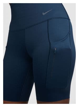 Pantalón corto Nike Go High Rise 8in Azul, Mujer