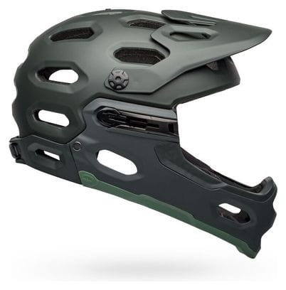 Casque avec Mentonnière amovible Bell Super 3R MIPS Vert Mat