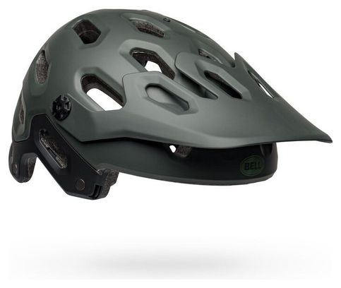 Casque avec Mentonnière amovible Bell Super 3R MIPS Vert Mat