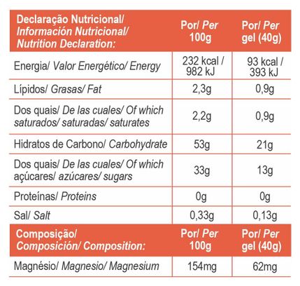 Gel énergétique GoldNutrition Long Lasting Gel Mangue - 40g