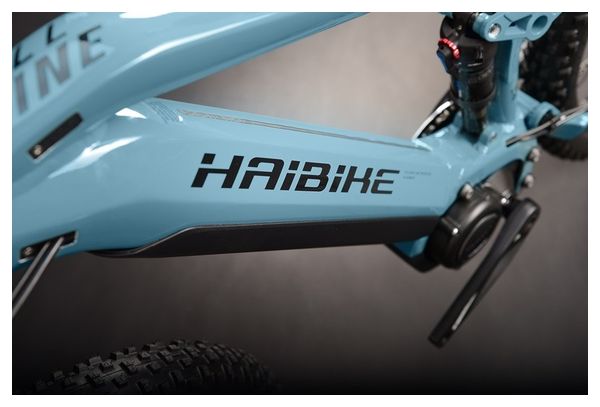 MTB eléctrica doble suspensión Haibike FullNine 5 Shimano Deore M5100 11V 500Wh 29' Azul / Amarillo 2021
