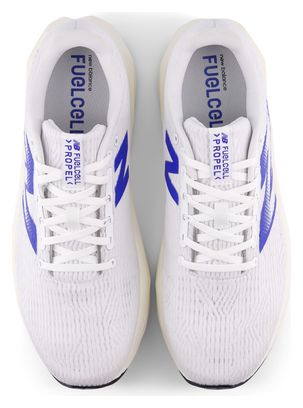 New Balance FuelCell Propel v5 Wit/Blauw Heren Hardloopschoenen