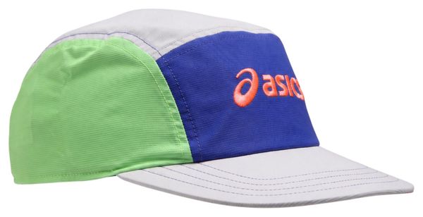 Cappellino Asics 5 Panel Paris Bianco/Blu/Verde