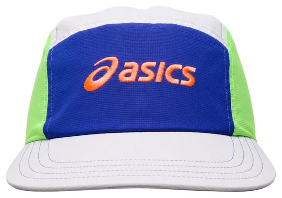 Cappellino Asics 5 Panel Paris Bianco/Blu/Verde