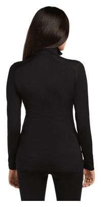 Camiseta interior mujer 1/2 cremallera Icebreaker Merino 200 Oasis Negro
