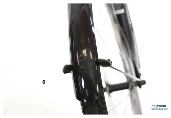 Vélo de Ville Électrique Mixte Bicyklet Claude Shimano Tourney 7V 500 Wh 700 mm Bleu Nuit Mat Marron T.48 167/185cm - Produit Reconditionné