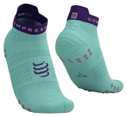 Compressport Pro Racing Socks v4.0 Run Low Azul claro / Morado