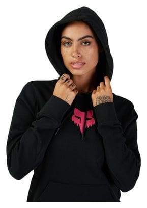 Women's Fox Head Hoodie Black/Pink