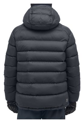 Chaqueta de plumón Haglöfs Rosson Down Hood negra para hombre