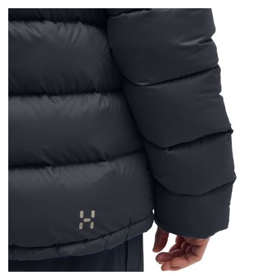 Chaqueta de plumón Haglöfs Rosson Down Hood negra para hombre