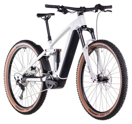 VTT Électrique Tout-Suspendu Cube Stereo Hybrid One44 Pro 800 Shimano Cues 11V 800 Wh 29'' Blanc Cotton Gris 2025