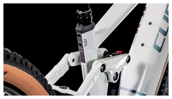 VTT Électrique Tout-Suspendu Cube Stereo Hybrid One44 Pro 800 Shimano Cues 11V 800 Wh 29'' Blanc Cotton Gris 2025