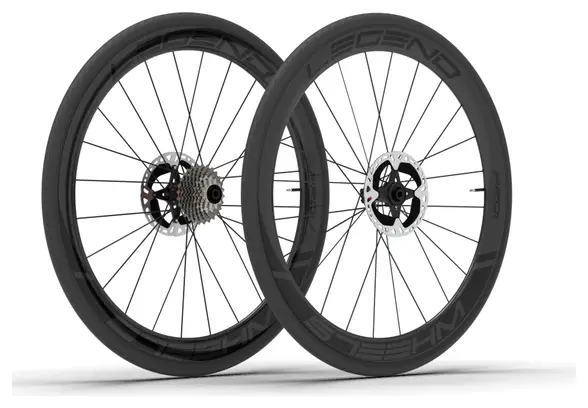 Paire de Roues Legend Wheels 45P PRO4 - 12X100 - 12X142mm - Legend RS - Disc Centerlock - Campagnolo