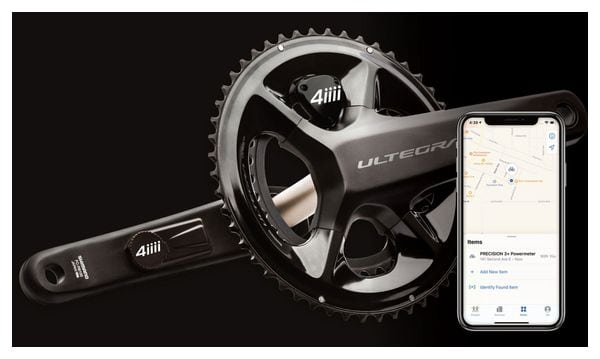 4iiii Precision 3+ Pro Dual Side Powermeter Kurbelgarnitur - Shimano Ultegra FC-R8100 52/36T 12V Schwarz