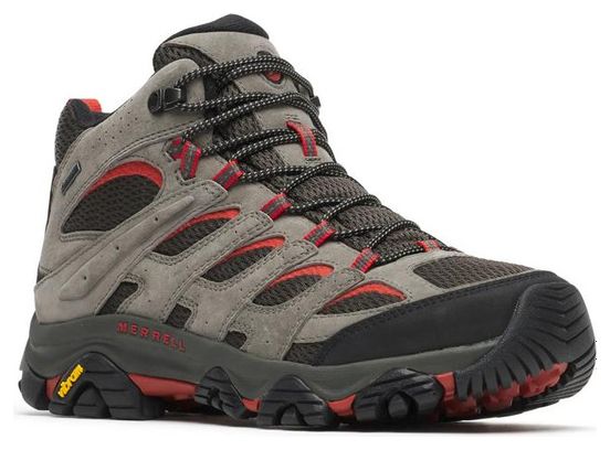 Merrell Moab 3 Mid Gore-Tex Wanderschuhe, grau/rot, für Herren