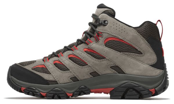 Merrell Moab 3 Mid Gore-Tex Wanderschuhe, grau/rot, für Herren
