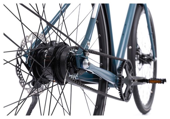 VELO URBAIN ELLIPSE M1 - COURROIE - SHIMANO ALFINE 8V - BLEU PETROLE