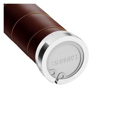 Paire de Grips Brooks Slender Leather Aged 130 / 130mm Marron Aged
