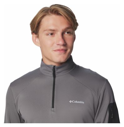 Columbia Tech 1/4 Zip T-shirt Grijs