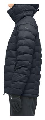 Chaqueta acolchada Haglöfs ROC Flash Down Hood negra para mujer