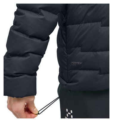 Chaqueta acolchada Haglöfs ROC Flash Down Hood negra para mujer