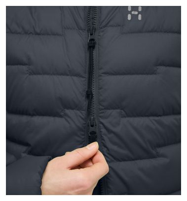 Chaqueta acolchada Haglöfs ROC Flash Down Hood negra para mujer