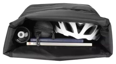 Sacoche de vélo simple 15 à 20 litres avec bandoulière noire réfléchissante imperméable
