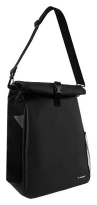 Sacoche de vélo simple 15 à 20 litres avec bandoulière noire réfléchissante imperméable