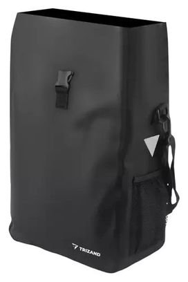 Sacoche de vélo simple 15 à 20 litres avec bandoulière noire réfléchissante imperméable