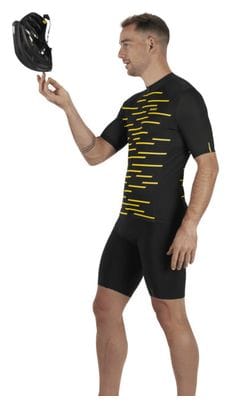 Maillot manches courtes Mavic Cosmic Noir Jaune XL