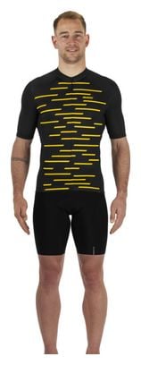 Maillot manches courtes Mavic Cosmic Noir Jaune XL