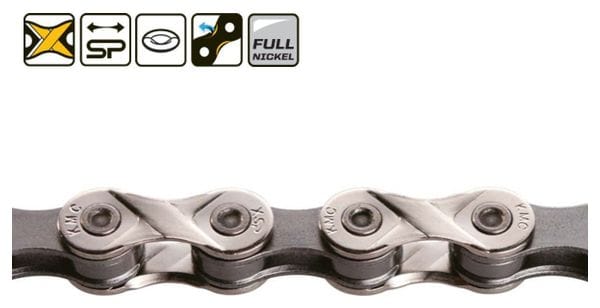 KMC X8 Chain 96 Links Silver Dark Grey