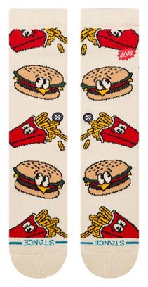 Chaussettes Stance Combo Meal Crew Beige