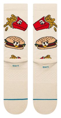 Chaussettes Stance Combo Meal Crew Beige