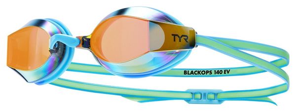 Tyr Black Ops 140 EV Mirrored Orange/Green Swim Goggles