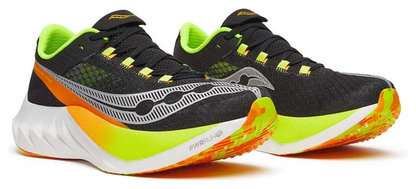 Saucony Endorphin Pro 4 Zwart/Oranje/Geel Heren Hardloopschoenen