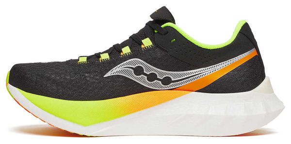 Saucony Endorphin Pro 4 Zwart/Oranje/Geel Heren Hardloopschoenen