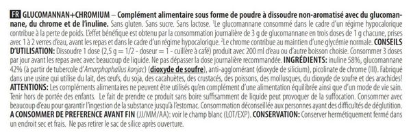 Glucomannan + Chromium (225g) - Biotech Usa - Coupe Faim