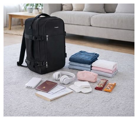 Sac à dos de voyage 20 litres noir unisexe