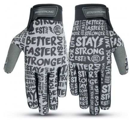 Gants Stay Strong Sketch Adulte Noir/Gris T.M