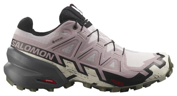 Chaussures de Trail Salomon Speedcross 6 GTX Rose Khaki Femme