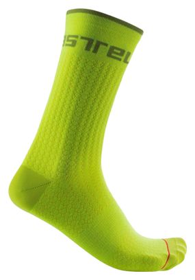 Paire de Chaussettes Castelli Distanza 20 Vert Lime