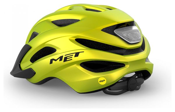 MET Crossover Helmet Mipsime Yellow Metallic Matt
