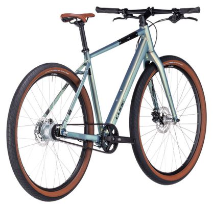 Vélo Fitness Cube Hyde Pro Shimano Nexus 8V Courroie 700 mm Vert Metal 2023