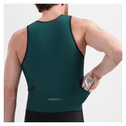 Combinaison Trifonction Unisexe Sans Manches Rogelli Florida Noir/Sarcelle