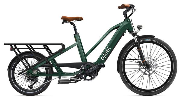 Vélo Cargo Longtail Électrique O2 Feel Equo Cargo Power 4.1 Shimano Deore 10V 720 Wh 20/26'' Vert Émeraude Pack Family