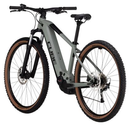 VTT Électrique Semi-Rigide Cube Reaction Hybrid Performance 500 Shimano Alivio 9V 500 Wh 27.5'' Gris Vert Swamp 2023