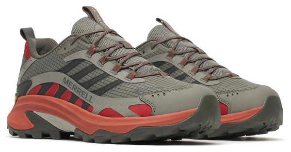 Merrell Moab Speed 2 Gore-Tex Wanderschuhe, grau/rot, für Herren